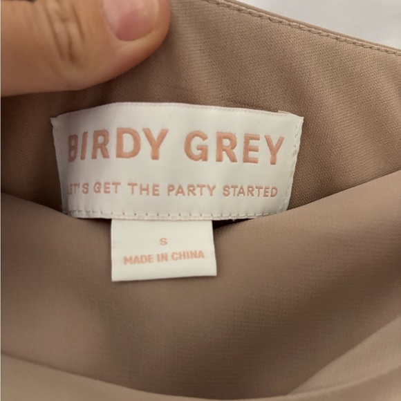 Birdy Grey Cream Tan Sleeveless Gown - Picture 2 of 3